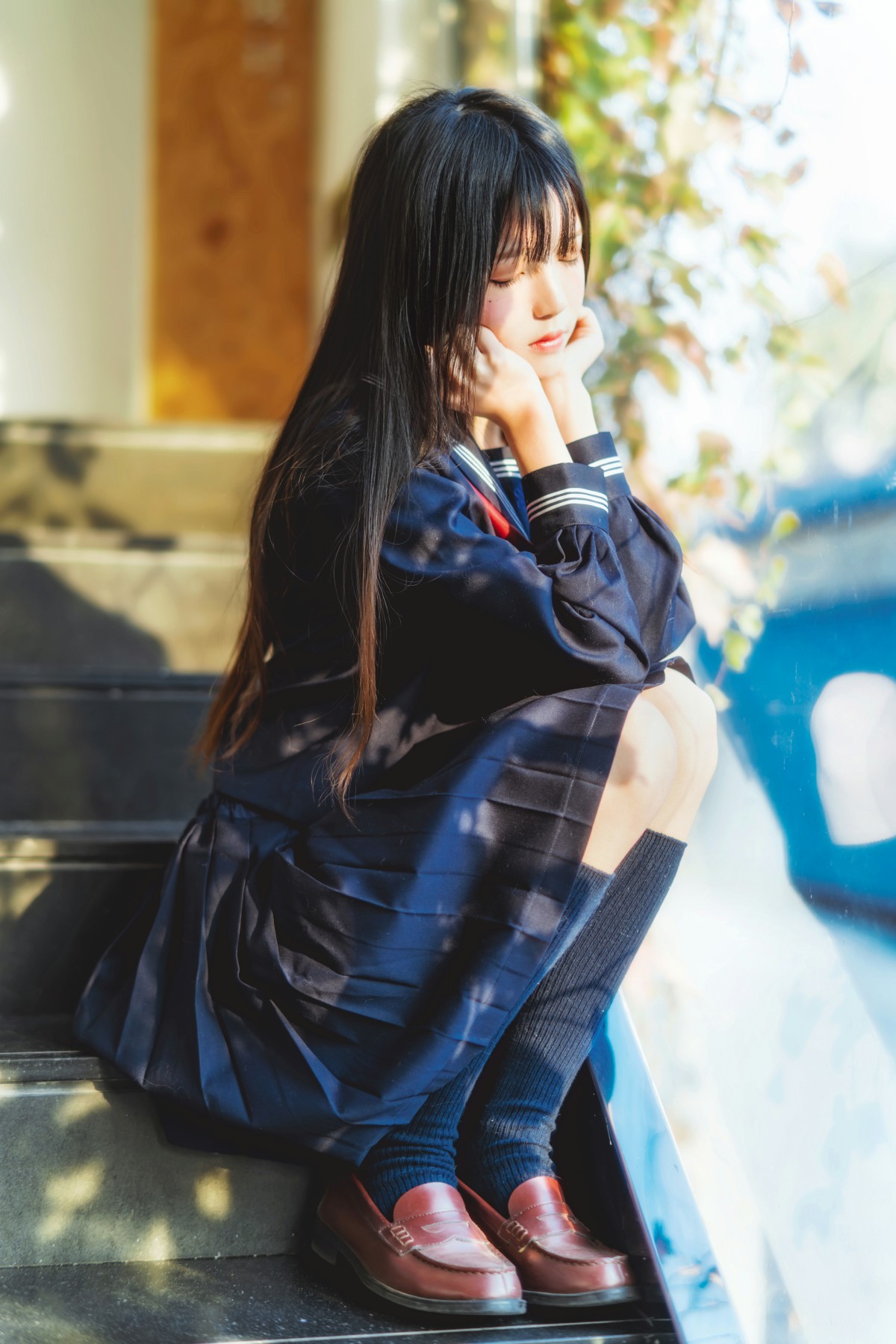 图片[1]-萝莉风COS 桜桃喵 – 黑色水手服 – COSPLAY-御萝部落