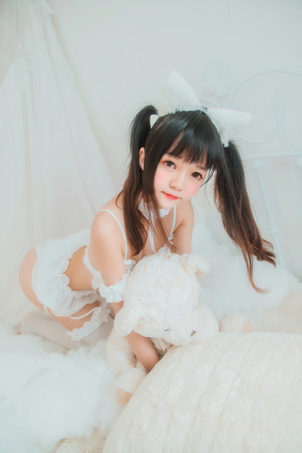 图片[1]-萝莉风COS 桜桃喵 – 白猫 – COSPLAY-御萝部落